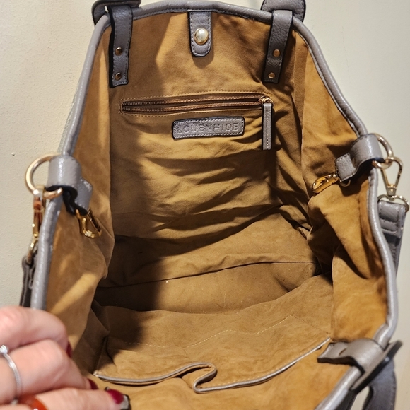 LOUENHIDE Gray Snake Print Large Tote Bag - Picture 7 of 13